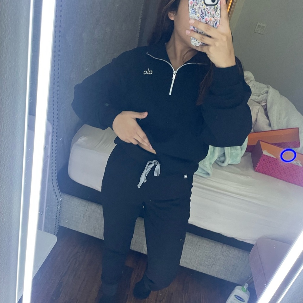 FIGS black small petite joggers